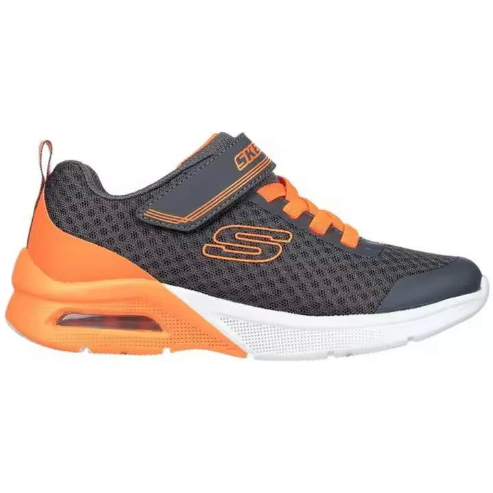Zapatillas Skechers Microspec Max - Gorvix Gris Naranja Niño - 1