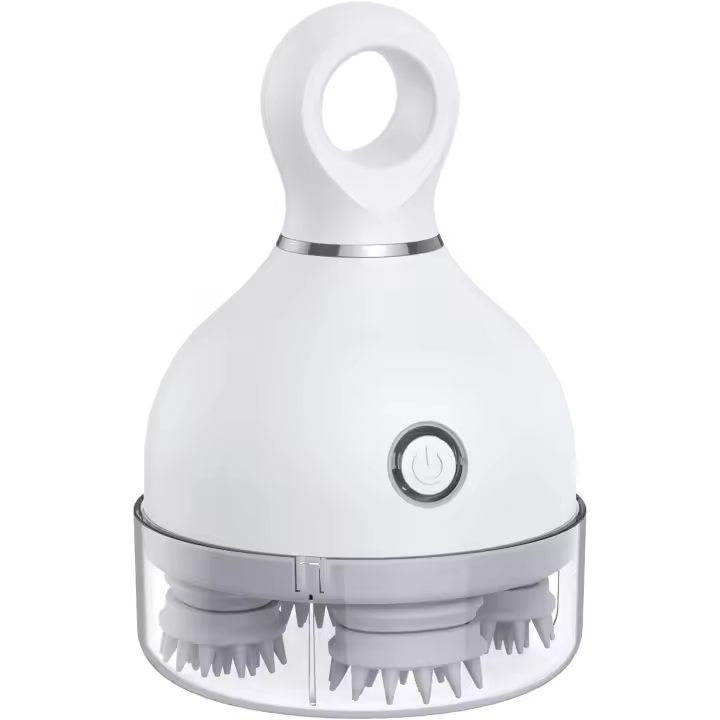 La versión actualizada del masajeador eléctrico de cuero cabelludo para el cabello, masajeador portátil para la cabeza, con 128 nodos de masaje amasados y masajeador de rascado para la cabeza, para aliviar el estrés, promover el crecimiento del cabello y - 1