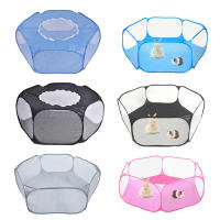 Caja Pequeña Para Mascotas Portátil Translúcida Para Erizo Jaula De Juego Para Perro Hamster Conejo Guineapig Plegable Y Abierta Fondo De Jardín - details 5