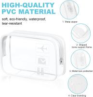 Neceser de Maquillaje de PVC, Bolsas Transparentes para Avión, Bolsa de Cosmético Organizador Mujer Impermeables para Viajes, Almacenamiento, Baño - Blanco - details 2