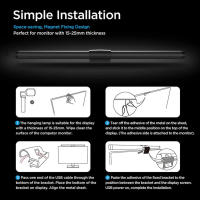 Lámpara De Tarea LED Para Escritorio Con Control Remoto Y Aluminio 44cm Luz De Monitor Cuidado De Los Ojos USB Magnética Sin Destellos Para Oficina - details 10