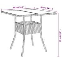 vidaXL Set comedor jardín 3 pzas y cojines ratán PE vidrio gris claro - details 6