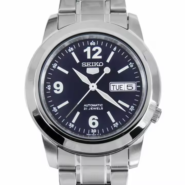 Reloj automático hombre Seiko 5 SNKE61K1 dial azul 37mm correa acero - 1