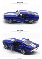 Modelo De Coche Clásico Vintage Mustang GT De 1:32 En Aleación De Metal Con Retroceso Para Colección Y Regalo Para Niños Vehículo Miniatura Replicado - details 4