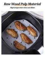 100PCS Papel De Cocina Para Air Fryer Liners De Vapor Desechables Papel De Horno No Pegajoso Para Hornear Y Almohadillas De Almidón Absorbente De Aceite - details 3