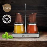 Percutti Legno - Set de Aceite y Vinagre de Acero Inoxidable y Madera, Diseño Elegante y Funcional - details 4