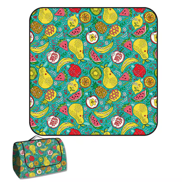 Manta de Picnic Estera Impermeable, Algodón Grueso, Ideal para Frutas, Equipo al Aire Libre, Dibujos Animados - 1