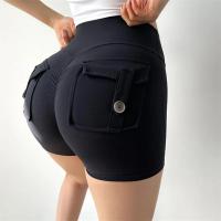 Shorts Deportivos De Cintura Alta Para Mujer Con Bolsillos Para Yoga Running Entrenamiento Danza Elevación De Caderas Ropa Deportiva - details 13