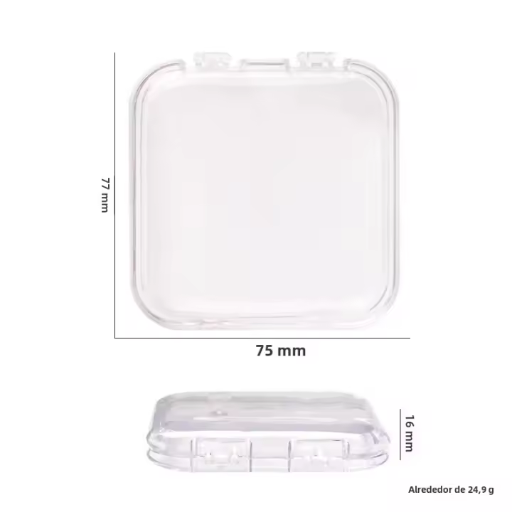 10 Piezas De Cajas Vacías Para Uñas En Forma Cuadrada Caja De Empaque Para Uñas Postizas Pequeña Para Negocios En Línea - 1