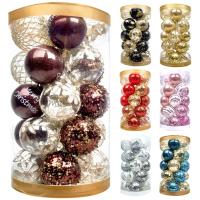 25 bolas de Navidad irrompibles de 6 cm para decoración de árbol de Navidad, cubo de bolas de plástico reutilizable - details 4