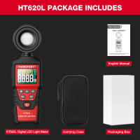 HABOTEST HT620 Luxímetro Digital De Alta Precisión Con Sensor De Luz Rotable 180° Instrumento Fotometro Para Medición De Luminosidad - details 23