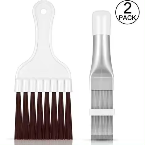 cepillos de limpieza, para acondicionador de aire con aletas de condensador de acero inoxidable, 2 piezas - 1
