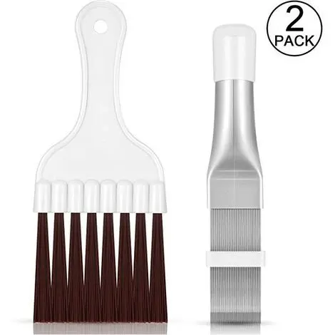 cepillos de limpieza, para acondicionador de aire con aletas de condensador de acero inoxidable, 2 piezas - 1