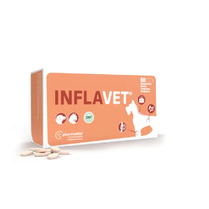 Pharmadiet Inflavet 60 comp. Antiinflamatorio perros y gatos - 1