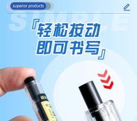 M&G Bolígrafo De Gel Refillable 0.5mm Barra Transparente Empuñadura Ergonómica Negro/Azul Para Estudiantes Y Oficina - details 13