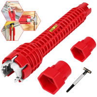 Llave De Fregadero Y Grifo Multifuncional 8 En 1 Con Mango Antideslizante Y Diseño De Mano Extra Largo Herramienta De Instalación Para Baño Y Cocina - details 0