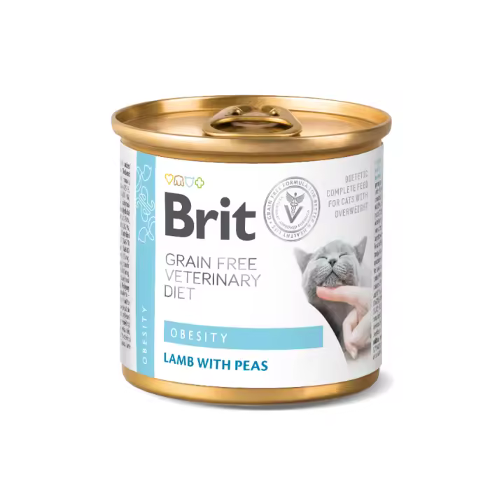 Brit Veterinary Diet Obesity Latas para Gatos (6 x 200gr) - 1