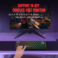Teclado De Juego Ergonómico Mini 60% Con Retroiluminación RGB Teclado Membránico Compacto Para Windows PC Laptop Tableta - details 11