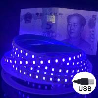 Tira De Luz LED UV Flexible 2835 SMD 5V Purpura 395-405nm Ultravioleta Para Detectar Dinero Decoración De Navidad Para El Hogar - details 1