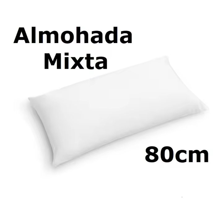 Almohada de 80cm mixta fibra, medidas (80 x 40 cm),color blanco,cm,fespu - 1