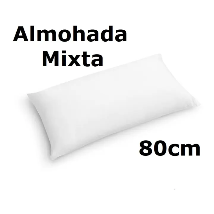 Almohada de 80cm mixta fibra, medidas (80 x 40 cm),color blanco,cm,fespu - 1
