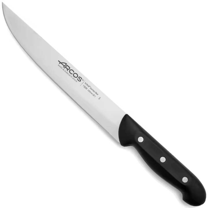 ARCOS Maitre - Cuchillo Trinchante (220 mm) - Hoja de Acero Inoxidable Nitrum® - Mango Negro de Polipropileno (PP) - 150900 - 1