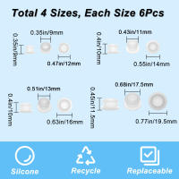 24Pcs Tamaños Diferentes De Tapones De Silicona Para Condimentos Sal Y Pimienta 1/2 15/32 23/64 11/16 Pulgada Tapones De Botella Reemplazo - details 1