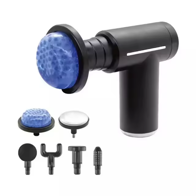 Pistola de masaje Eléctrica portátil, mini vibración, masajeador de Cuello y hombro ultraligero, Cabeza Caliente y fría para masaje, dispositivo de compresión de techo Profundo - 1