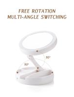 Espejo De Maquillaje Portátil Con Doble Cara LED Y Batería/USB Dual Propósito 10X Magnificación Luz De Maquillaje Rechargeable - details 4