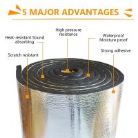 Alfombrilla De Sonido Para Coche Auto Aislante De Calor Y Ruido Resistente a La Vibración Adhesivo 200*50cm Tapete De Aluminio Para Engarzado En Motor Y Puertas - details 6
