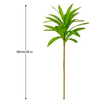 Árbol De Palma Artificial De 66-98cm Con Borde Dorado Y Verde Plástico Y Ramas De Bambú Decoración De Pared Y Escritorio De Plantas Tropicales - details 1