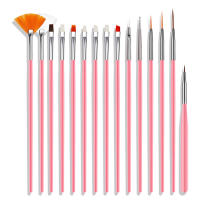 Set De 15 Pinceles Para Manicura Y Arte De Uñas N2HAO Herramientas De Pintura Para Uñas Conjunto De Pinceles De Gel - details 1
