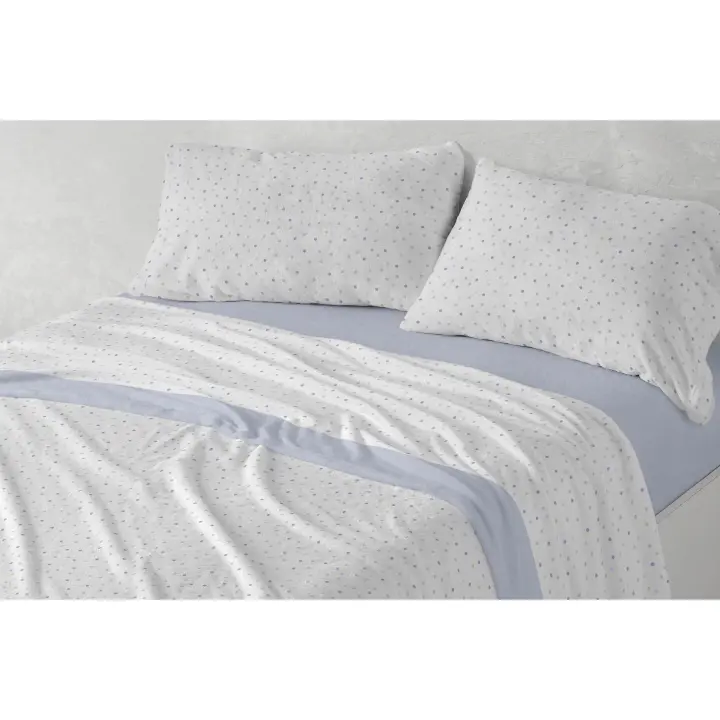 Juego de sábanas Coralina 989 Azul Burrito Blanco - 1
