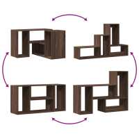 vidaXL Muebles de TV 2 uds madera ingeniería roble marrón 75x30x50 cm - details 5