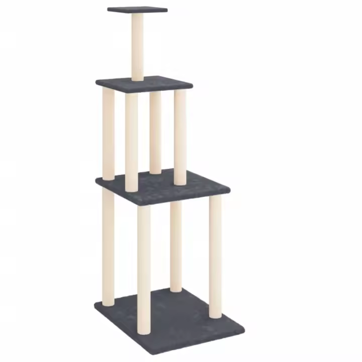 Rascador para Gatos with postes de isal gris obscura 149 cm - 1