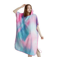 Poncho Toalla Rápida De Secado Microfibra Para Playa Y Natación Robe De Baño Para Adultos Con Capucha Toalla De Natación A4 - details 4