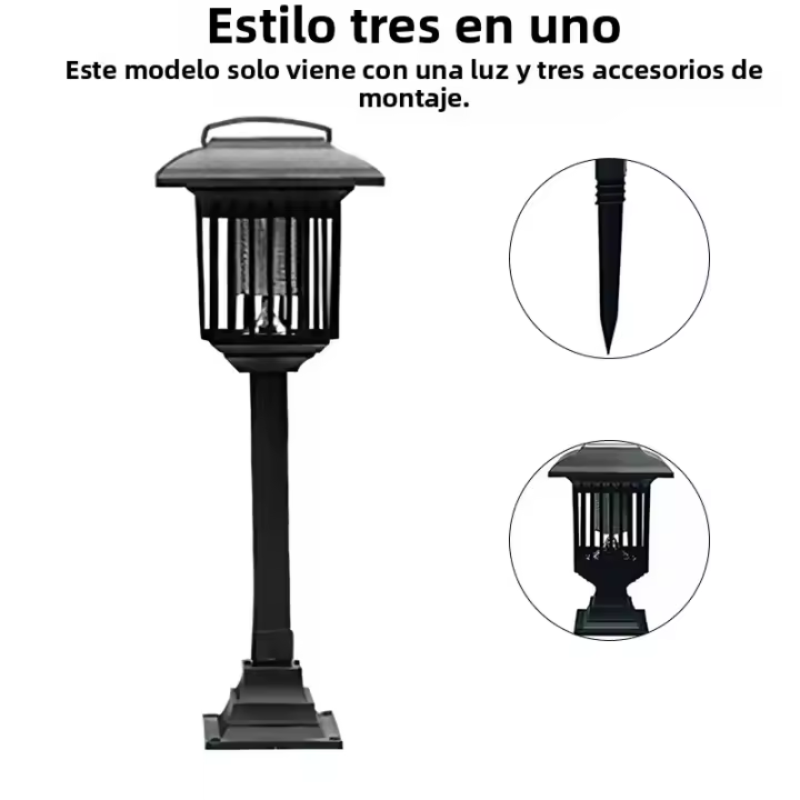 Lámpara Solar Portátil Para Repeler Mosquitos 2024 Eliminador De Insectos Silencioso Y Radiationless Para Exteriores IP65 Resistente Al Agua - 1