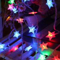 Luces De Navidad LED Estrella Twinkle 10/20 Piezas Con Cable De Cobre Operadas Por Batería Decoración Para Bodas Y Navidad - details 3