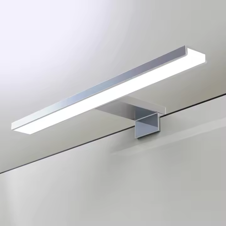 Lámpara de espejo de baño 30cm LED 6W 230 voltios Lámpara de espejo de baño 3000K Lámpara de espejo de baño 3 en 1 de aluminio completo Impermeable IP44 [Clase energética E] - 1