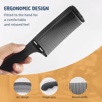 Peine Ajustable S Arc Para Corte De Pelo Profesional Barbería Herramienta De Estilista Diseño Curvo Posicionamiento Combinado Con Corte De Pelo - details 2