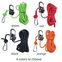 2pcs Ajustador De Cordón Para Tienda De Campaña 6mm 5m Cuerda Reflectante Para Atar Con Resorte Pulleyo Rápido Para Sombra - details 1