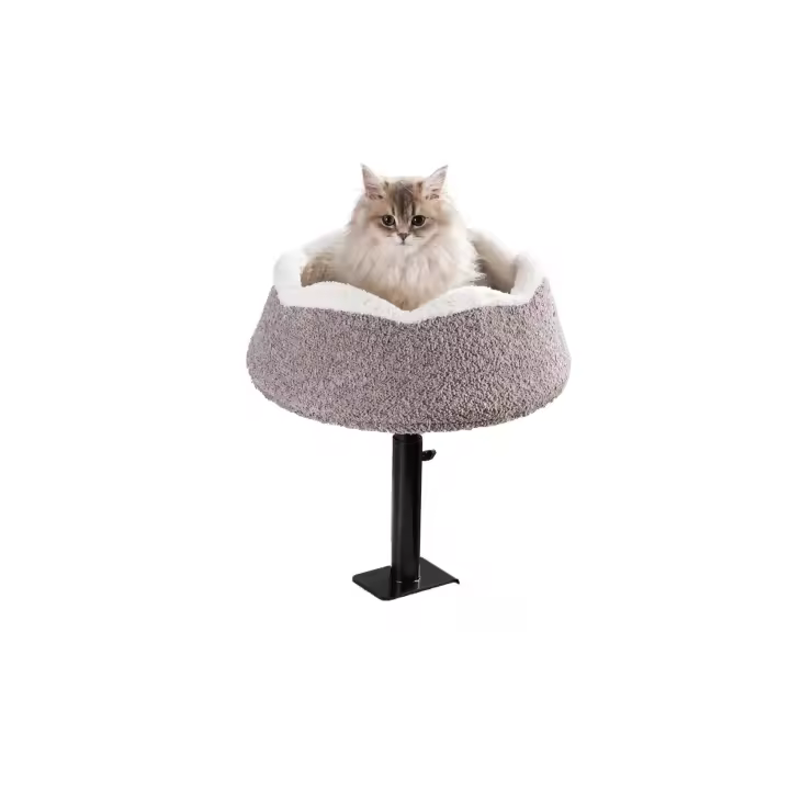Cama Elevada para Gatos con Soporte Ajustable y Anclaje a Mesa – Cuna Suspendida Ultra Suave con Forro Cálido, Altura Regulable, Ahorra Espacio, Ideal para Gatos que Aman Dormir en Alto y Vigilarlo Todo - 1