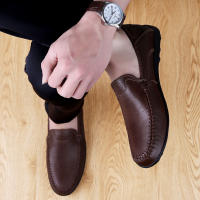 Zapatos De Cuero Genuino Para Hombre Casual Lujo Mocasines Suaves Transpirables Botines Slip on Barco Talla Grande 37-47 - details 10