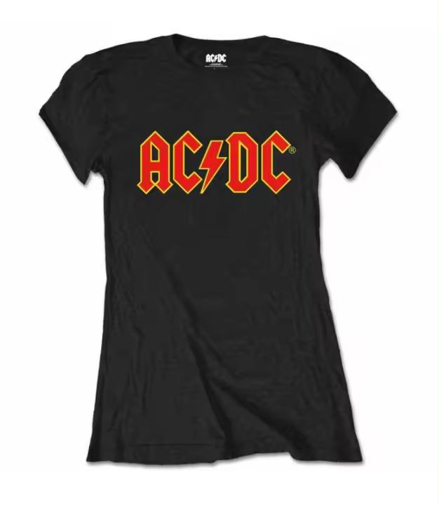 ACDC Logo Classic Camiseta chica Licencia Oficial Manga Corta ladies RockOff - 1