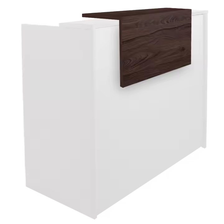 OFILIKE. Mostrador de Recepción para Negocios, Basic Flotante. Mueble de Recepción de Fácil Montaje. Color Nogal - 1