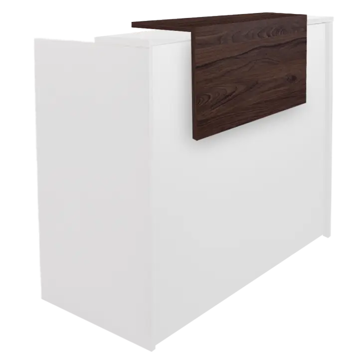 OFILIKE. Mostrador de Recepción para Negocios, Basic Flotante. Mueble de Recepción de Fácil Montaje. Color Nogal - 1