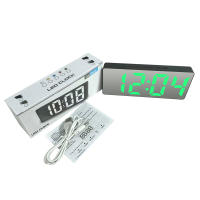 Reloj De Mesa LED Espejo Digital Para Dormitorio Oficina Viaje Con Función De Alarma Y Temperatura Espejo De Maquillaje - details 4