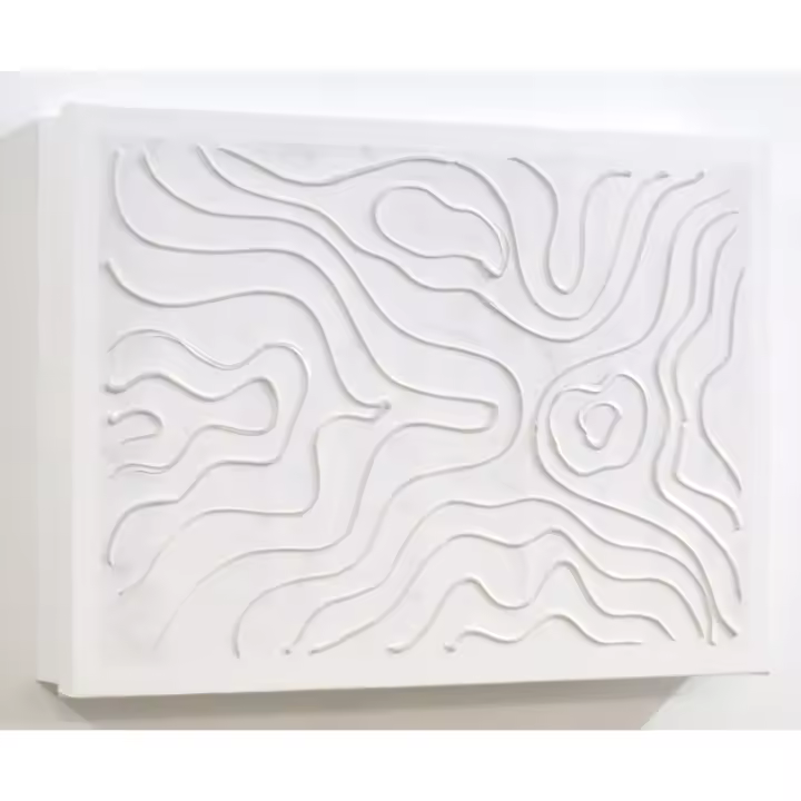Cuadroexpres - Tapa de Contador 34x49x6 cm (30x45x4 cm Interior) Minimalista, en Gris y Blanco. Caja Decorativa  para Cuadro Eléctrico, en Blanco. Cierre de imán y Tornillos para Fijar en la Pared. 100% Original - 1