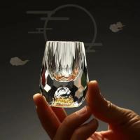 Vaso De Vodka De Cristal De Lujo Con Doble Fondo Y Película De Oro Para Sake Shochu Liqueur Vidrio Para Té Regalos De Alta Gama Para Bar Y Fiestas - details 2