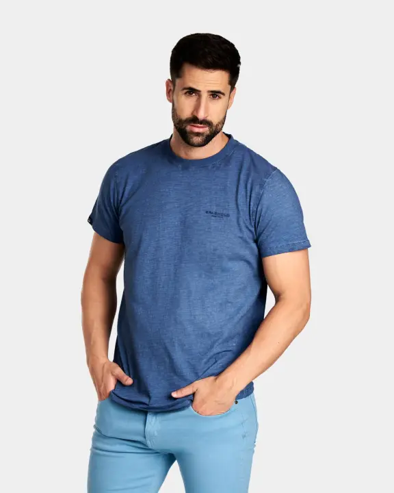 CAMISETA DE HOMBRE PUNTO AZUL AZUL - 1